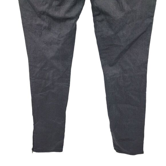 Galliano Black Waxed Moto Jeans 32 Ankle Zip Pockets Military Trenchcore Italy - Picture 11 of 15